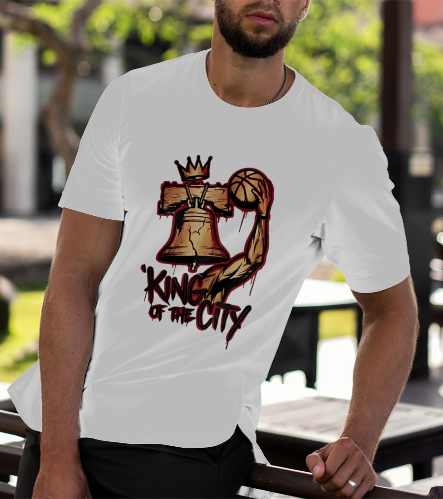 King Of The City Lebron James Basketball Philadelphia 76ers NBA 2026 T-Shirt