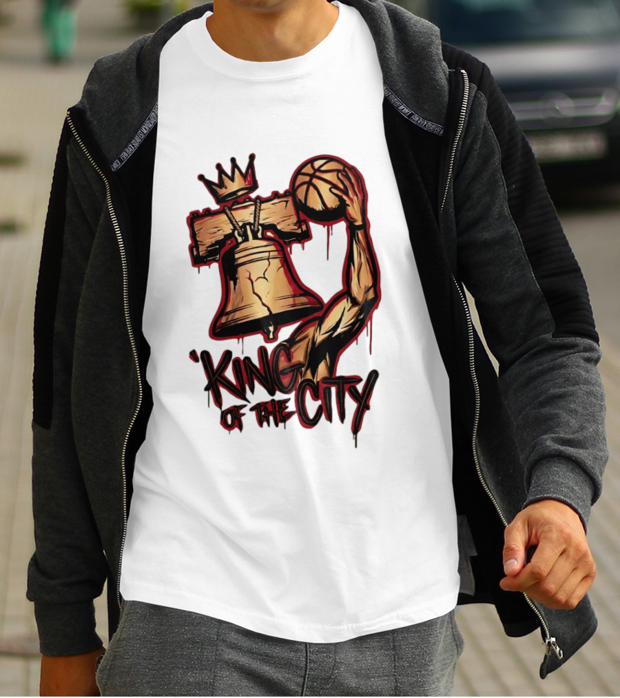 King Of The City Lebron James Basketball Philadelphia 76ers NBA 2026 T-Shirt