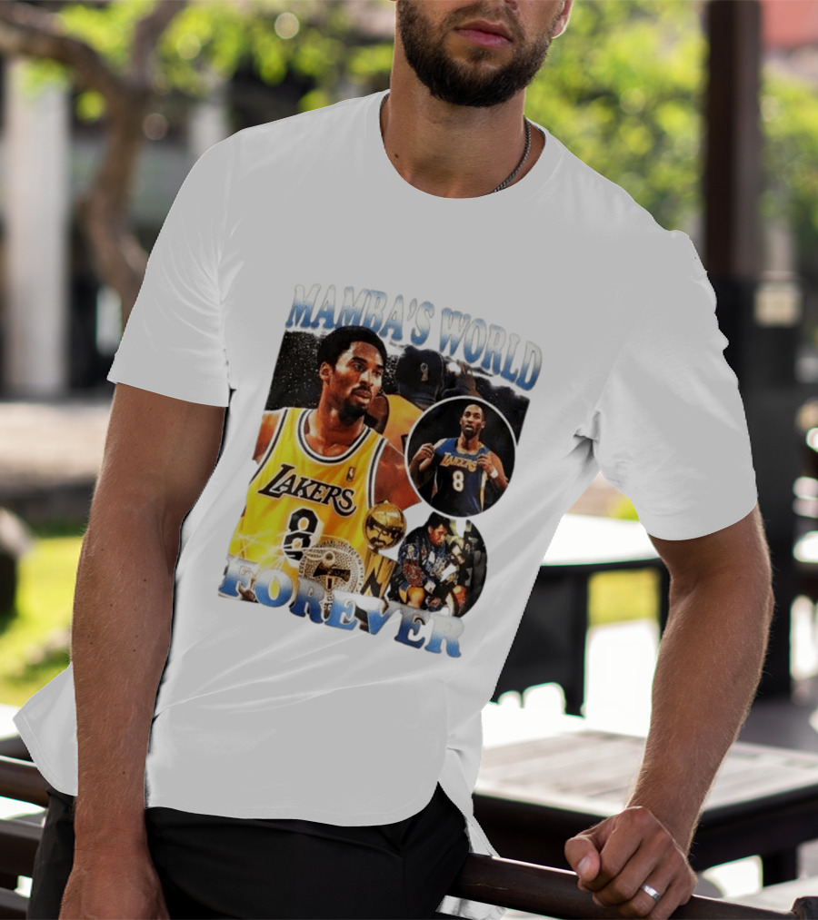 Mamba's World Forever Lakers Kobe Bryant 8 T-Shirt