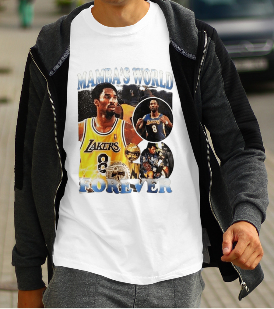 Mamba's World Forever Lakers Kobe Bryant 8 T-Shirt