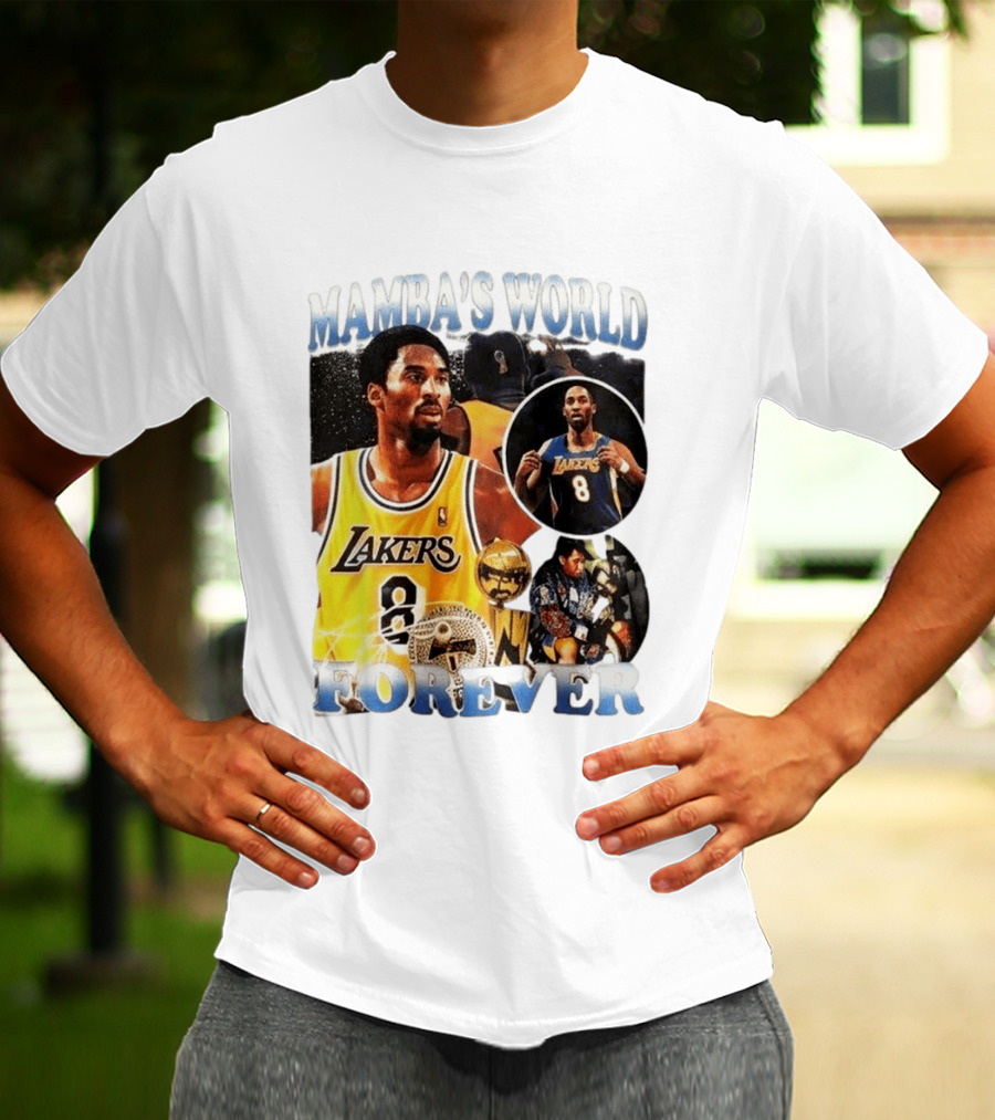 Mamba's World Forever Lakers Kobe Bryant 8 T-Shirt