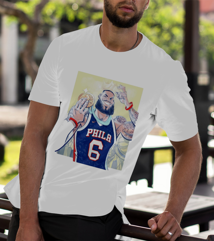 LeBron James Phila 6 Caricature NBA T-Shirt