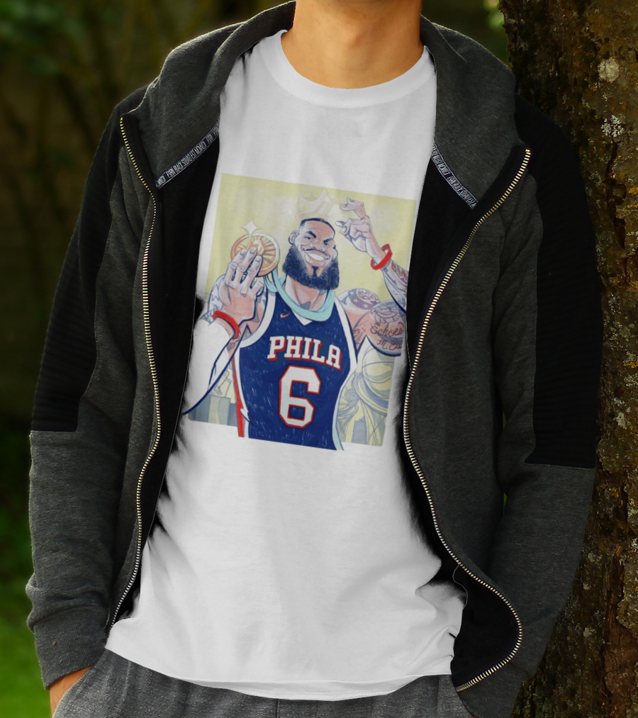 LeBron James Phila 6 Caricature NBA T-Shirt