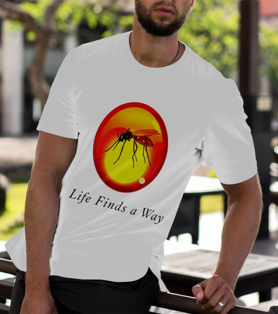 Mosquito In Amber Life Finds A Way Jurassic Park T-Shirt