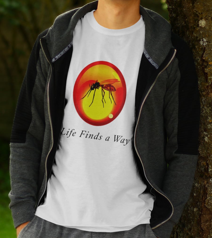 Mosquito In Amber Life Finds A Way Jurassic Park T-Shirt