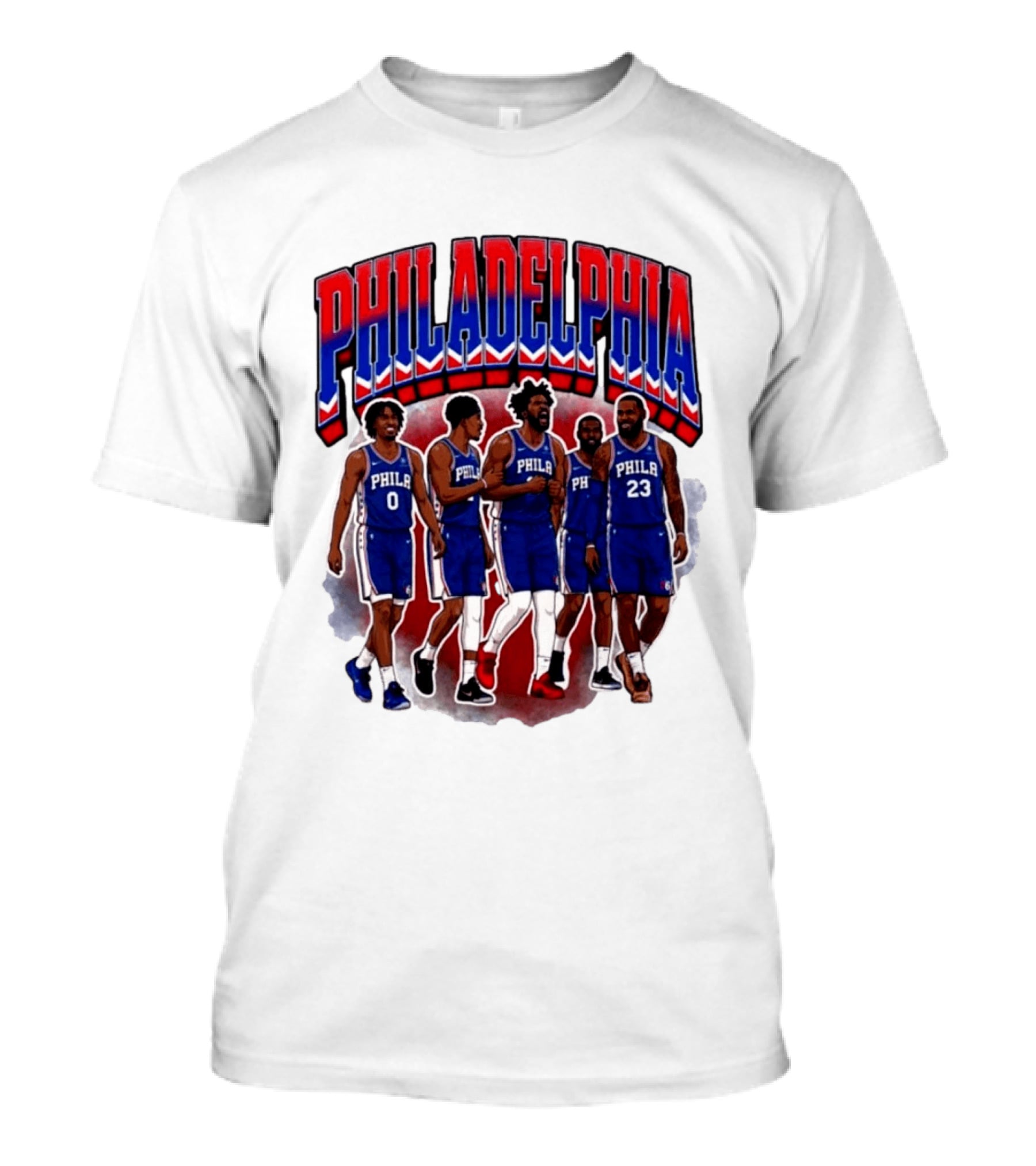 Philadelphia Basketball Starting 5 PHILA 23 0 T-Shirt