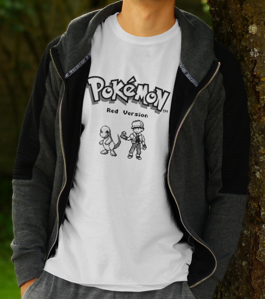 Pokémon Red Version 30th Anniversary 8 Bit Game T-Shirt