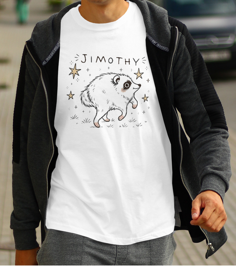 Jimothy Raccoon With Stars And Whimsical T-Shirt