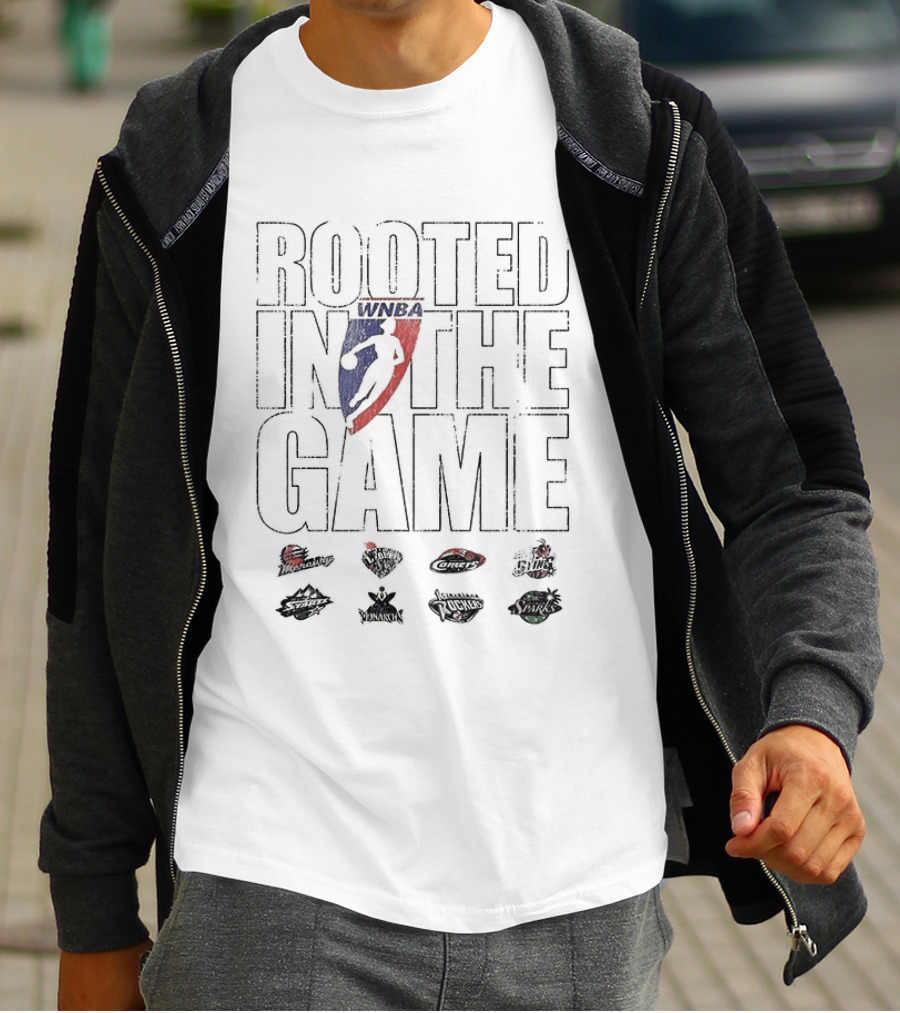 Rooted In The Game WNBA 2027 Basketball Iconic Red And Blue T-Shirt