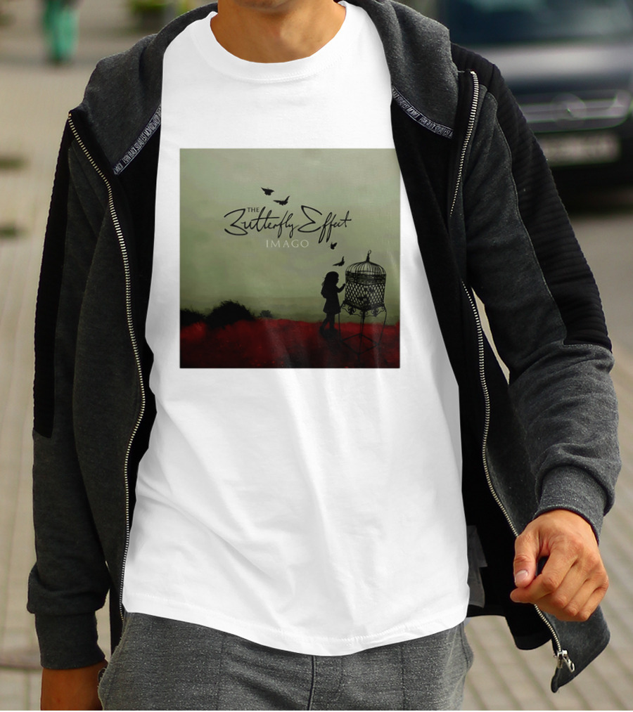 The Butterfly Effect IMAGO Silhouette With Birdcage And Butterflies T-Shirt