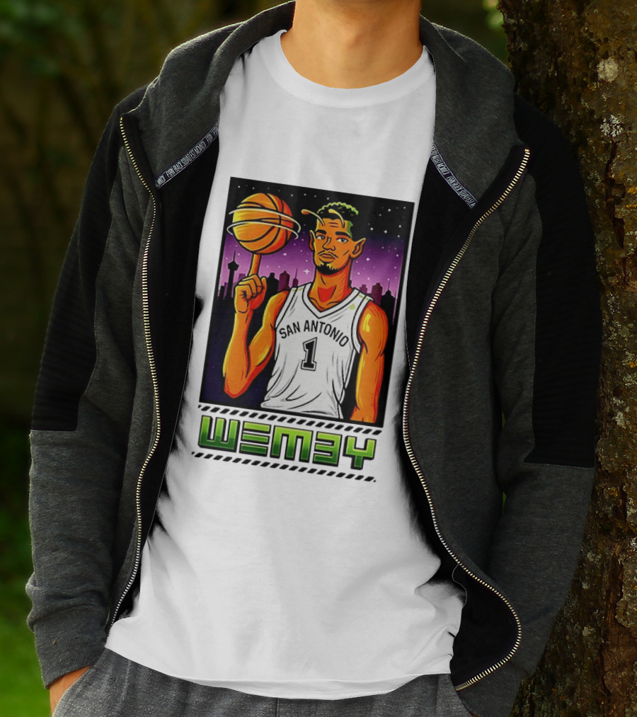 Wemby No 1 San Antonio Basketball Alien T-Shirt