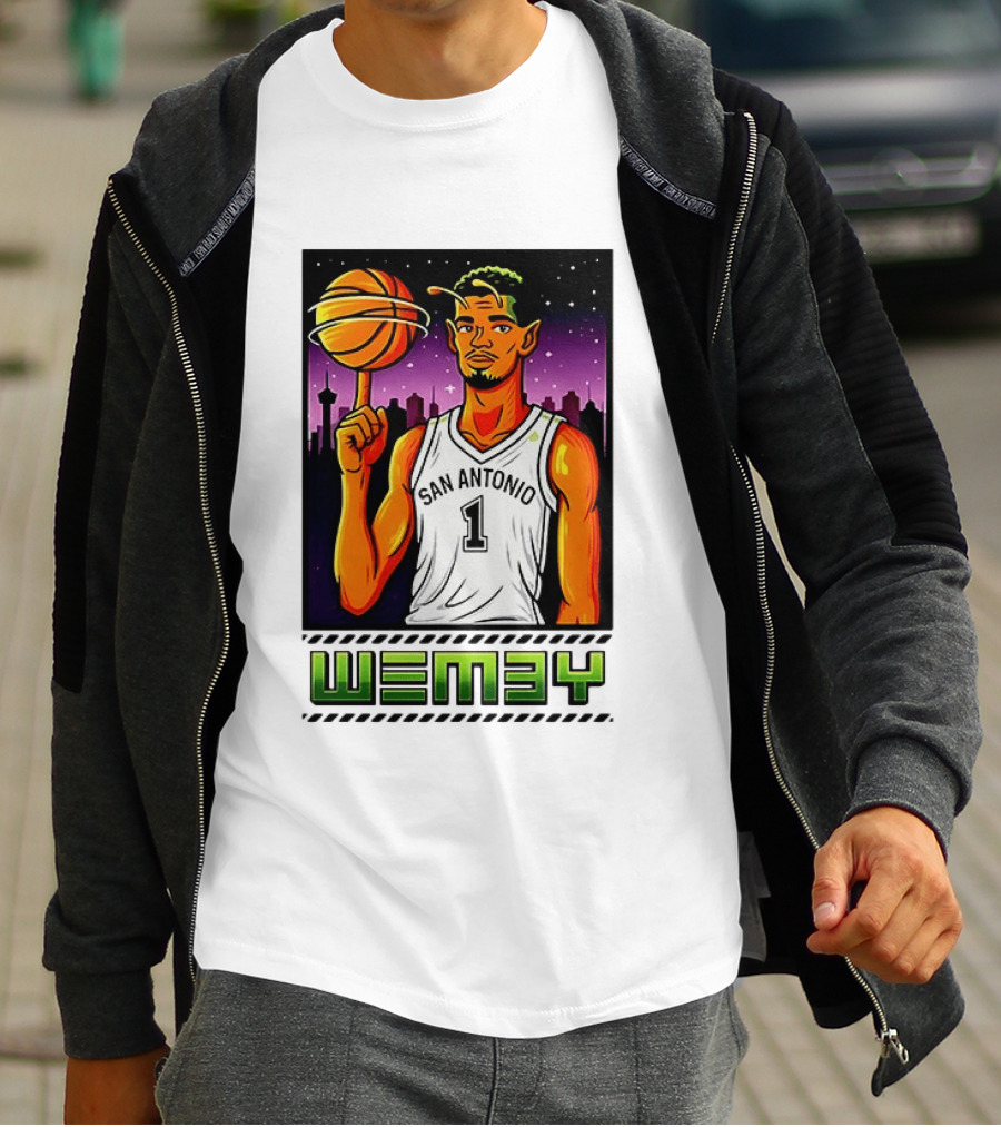 Wemby No 1 San Antonio Basketball Alien T-Shirt