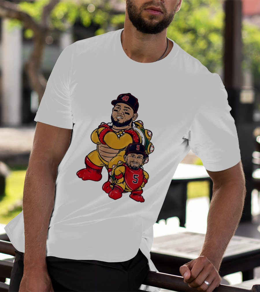 Bowser And Mini Bowser Willson Contreras Caleb Durbin Boston Red Sox T-Shirt
