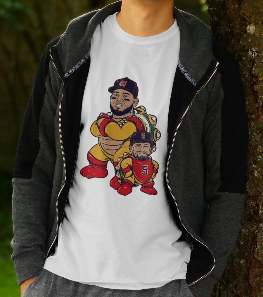 Bowser And Mini Bowser Willson Contreras Caleb Durbin Boston Red Sox T-Shirt