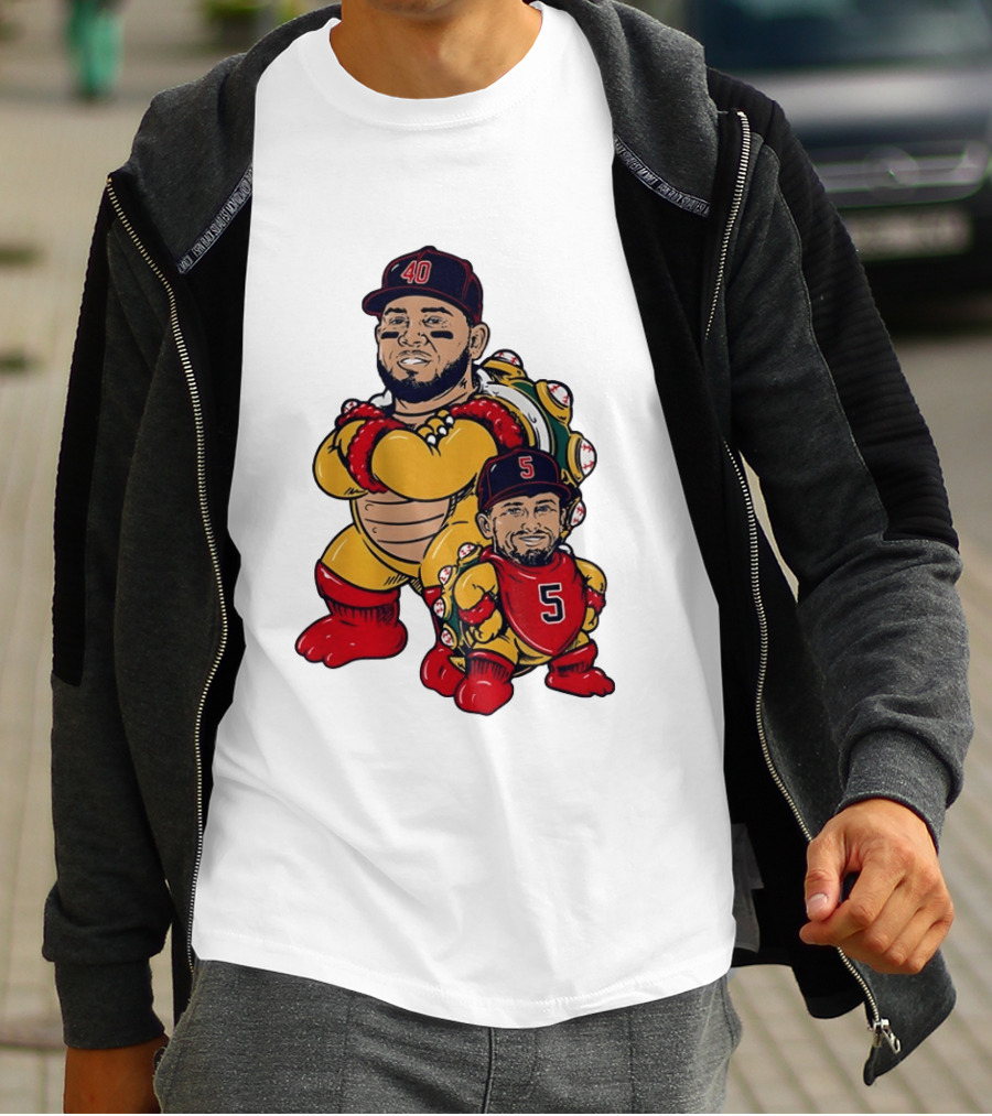 Bowser And Mini Bowser Willson Contreras Caleb Durbin Boston Red Sox T-Shirt
