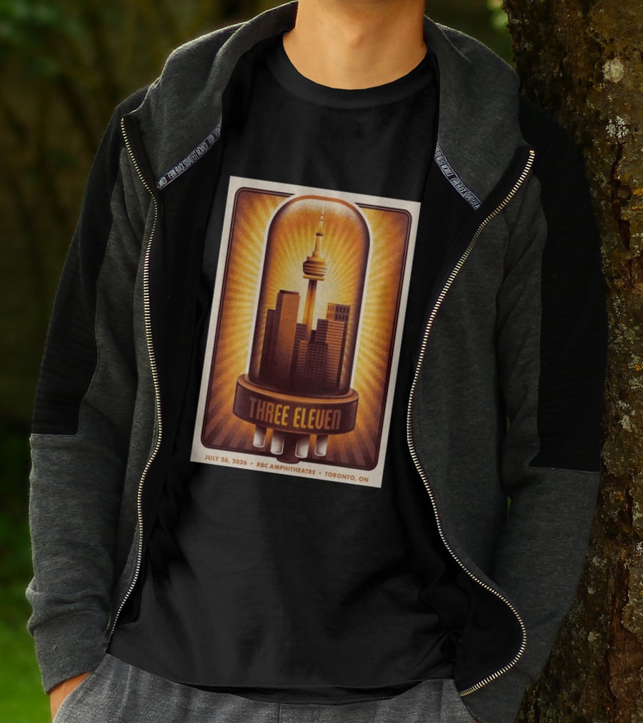 Three Eleven Concert July 26 2026 RBC Amphitheatre Toronto Ontario CN Tower Skyline T-Shirt