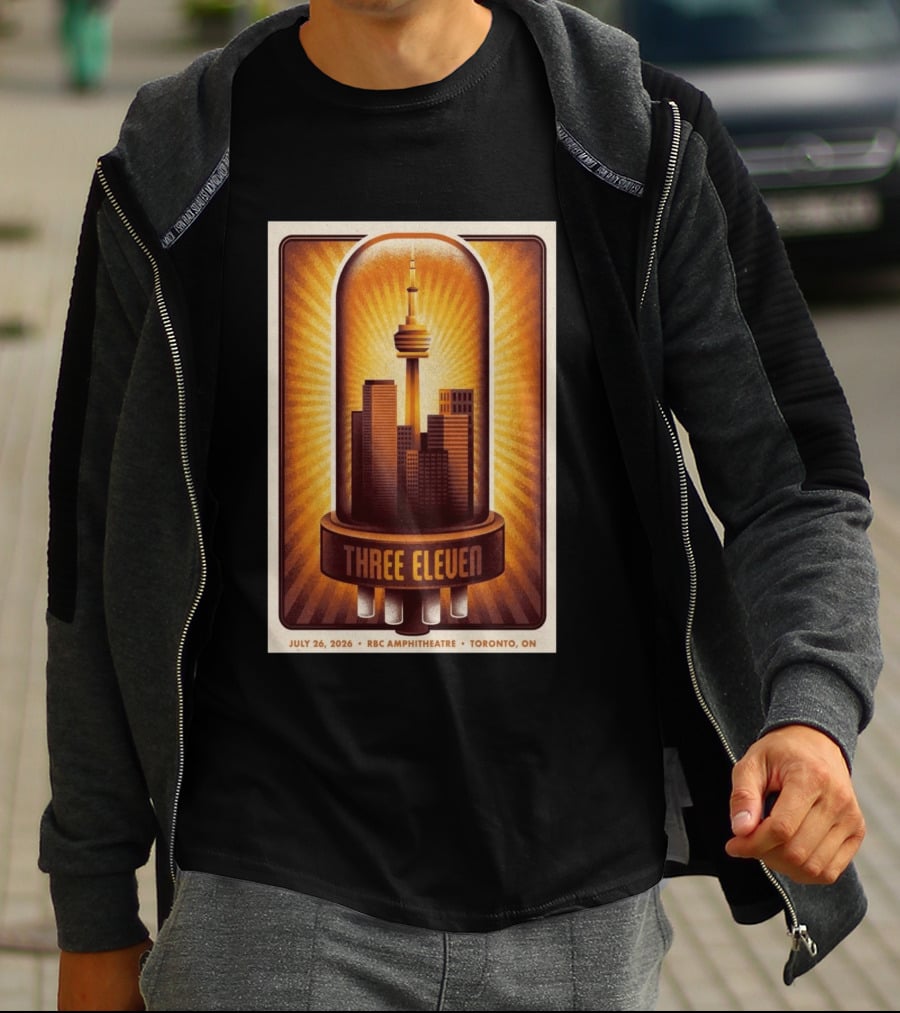 Three Eleven Concert July 26 2026 RBC Amphitheatre Toronto Ontario CN Tower Skyline T-Shirt