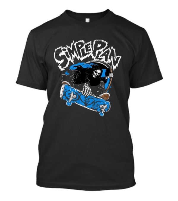 Simple Plan Skeleton Skater With Scythe 2026 T-Shirt