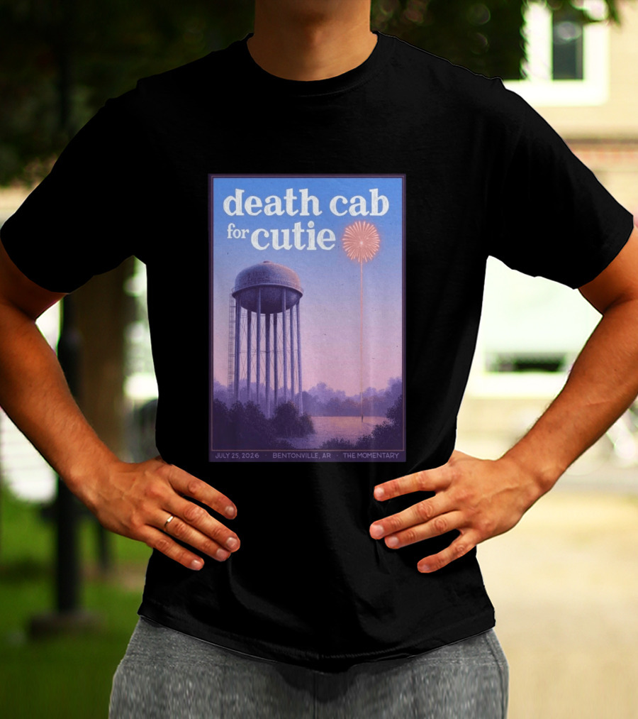 Death Cab For Cutie July 25 2026 The Momentary Bentonville AR Water Tower Firework T-Shirt