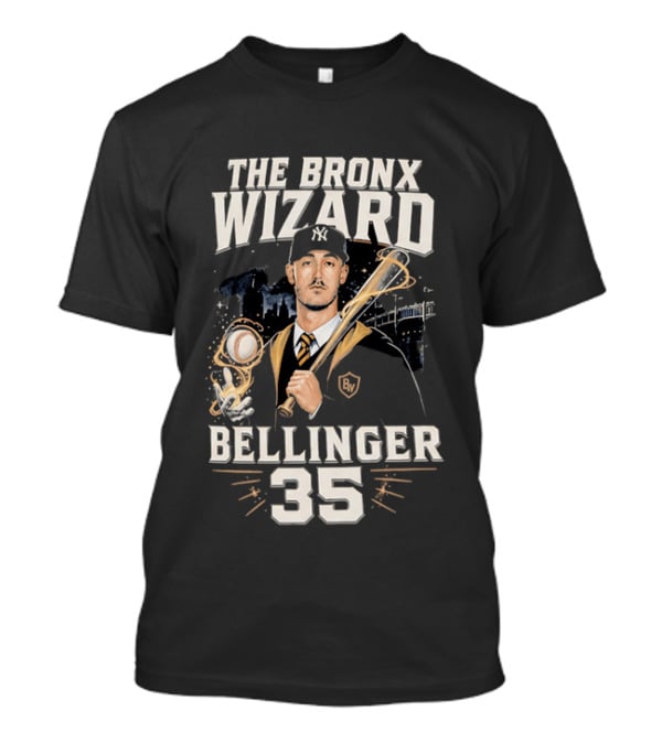 The Bronx Wizard Bellinger 35 Baseball Magic NYC Wizardry T-Shirt