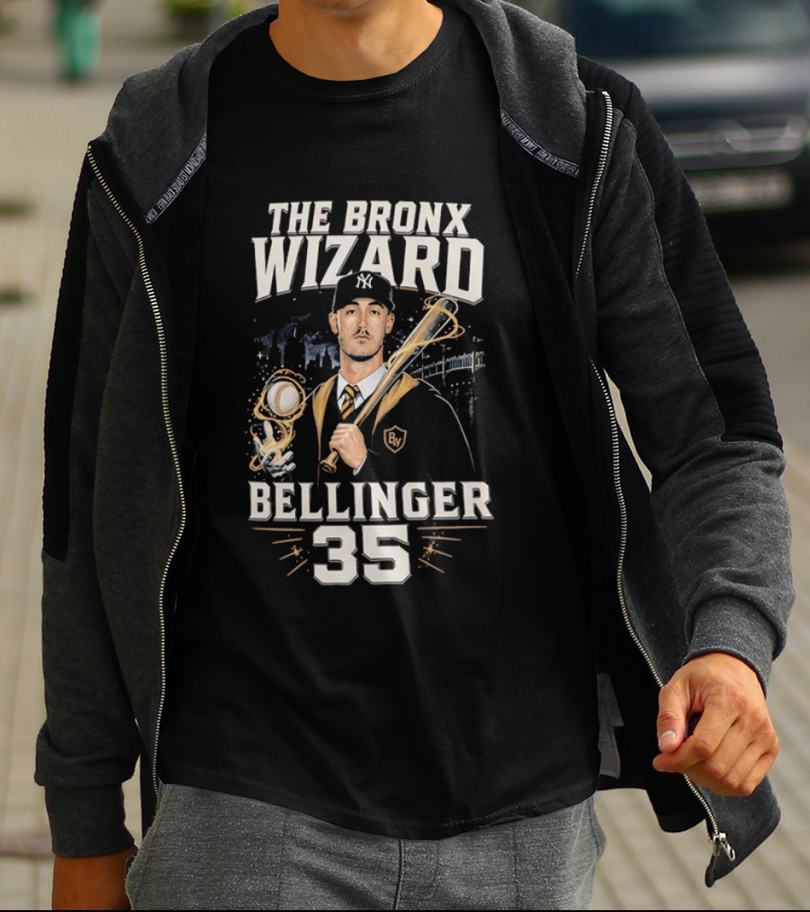 The Bronx Wizard Bellinger 35 Baseball Magic NYC Wizardry T-Shirt