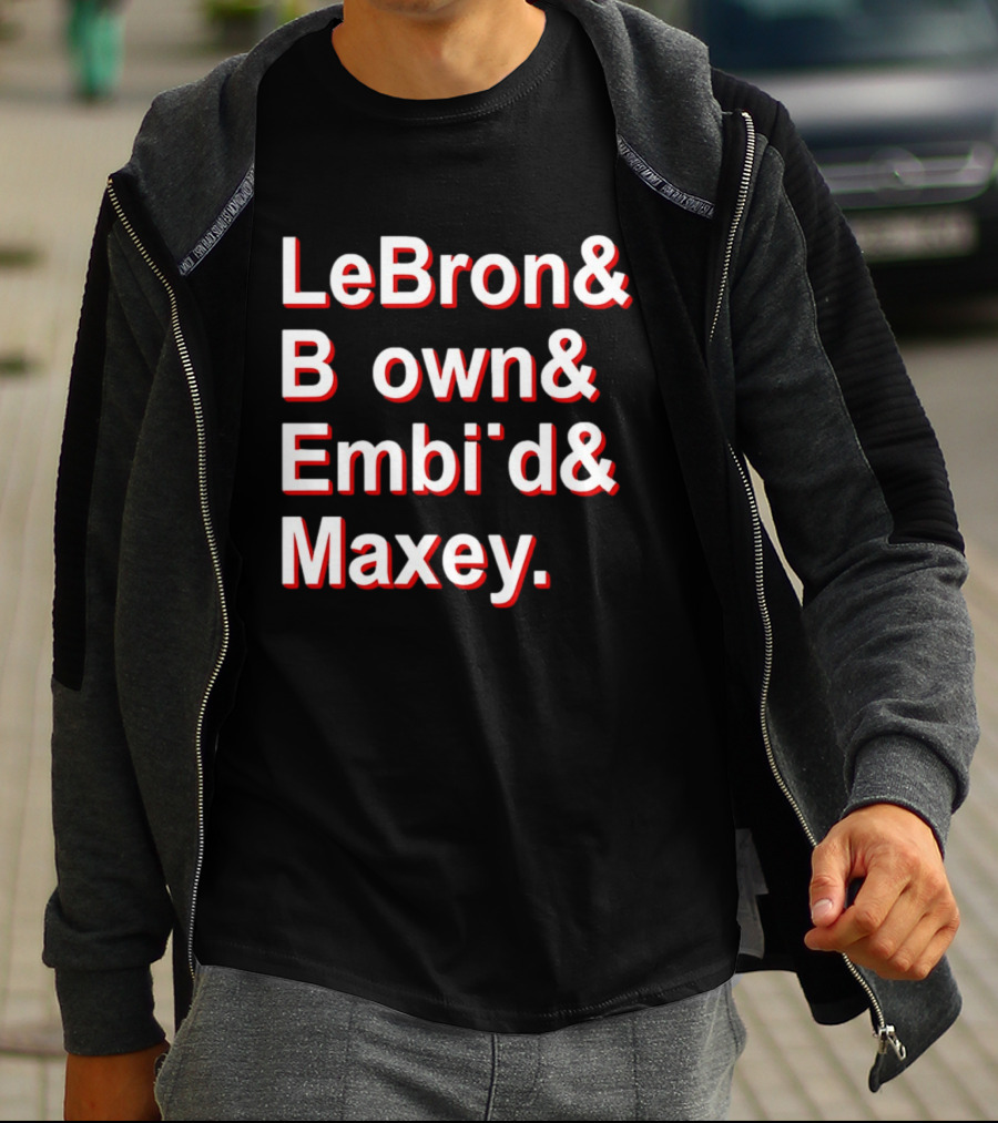 LeBron Brown Embiid Maxey Philadelphia 76ers NBA 2026 T-Shirt