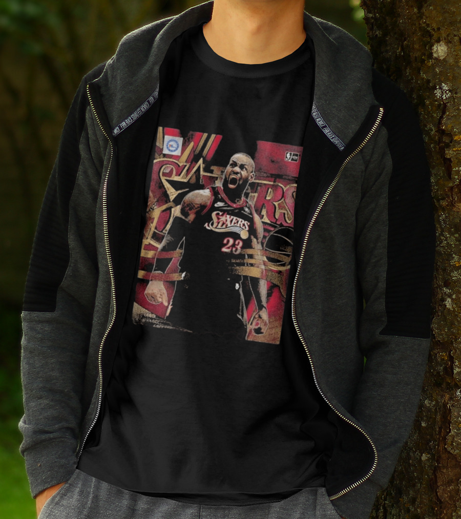 Lebron James Joins Philadelphia 76ers Number 23 NBA Team Jersey T-Shirt