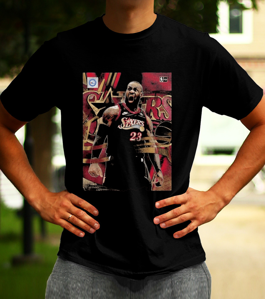 Lebron James Joins Philadelphia 76ers Number 23 NBA Team Jersey T-Shirt