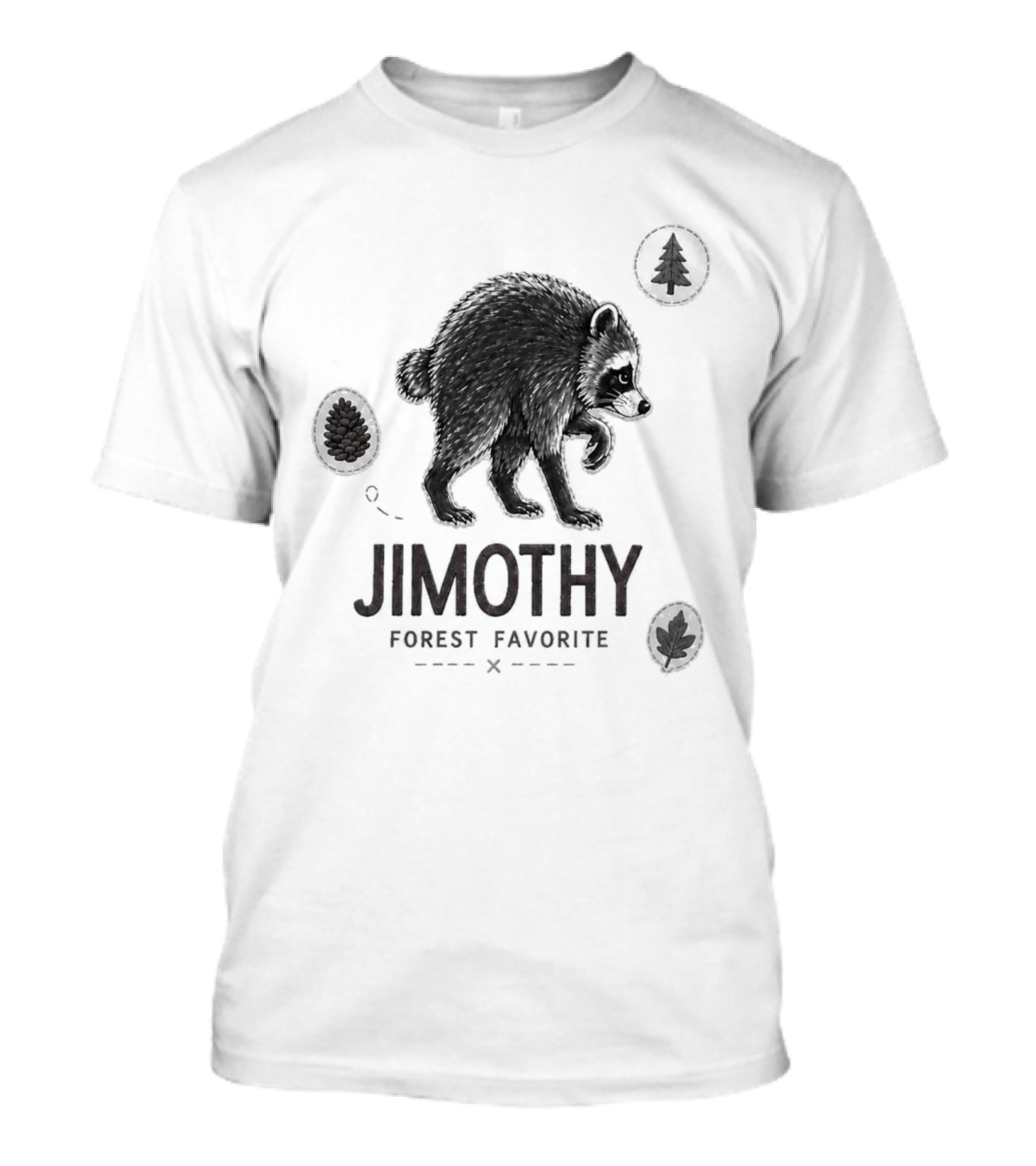 Jimothy Forest Favorite Bear Silhouette And Trees T-Shirt
