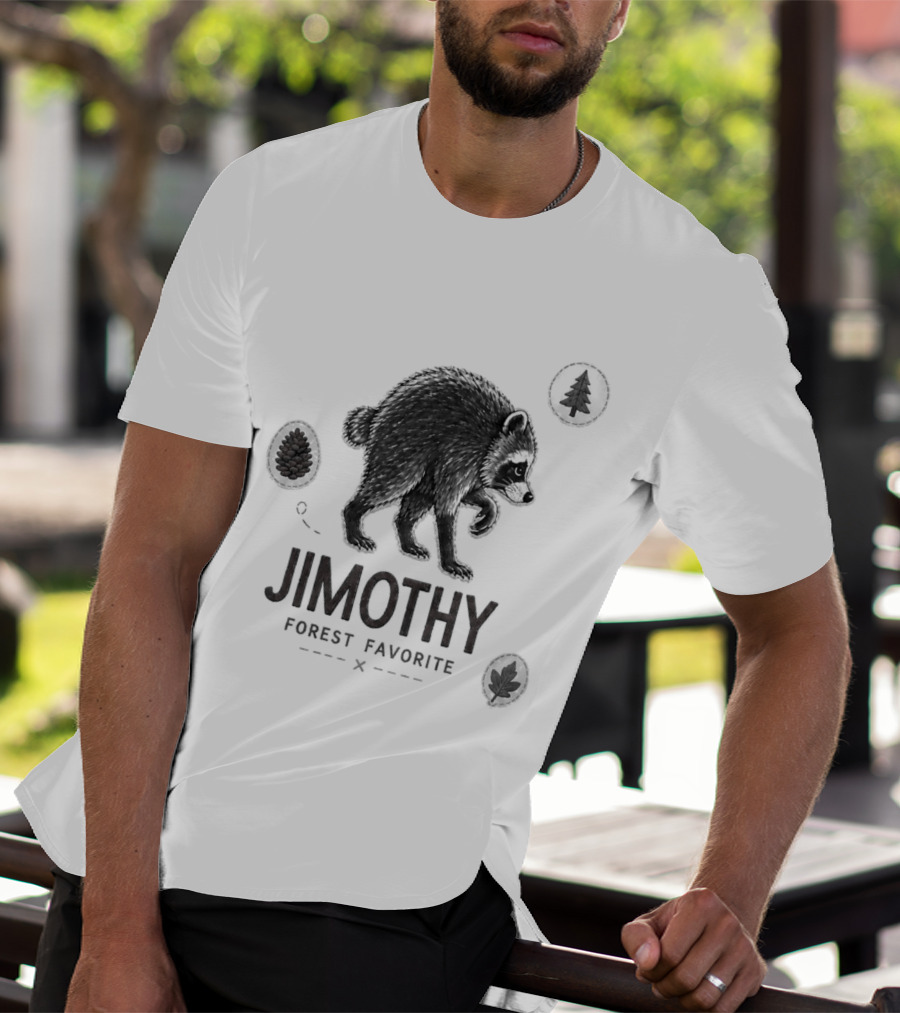 Jimothy Forest Favorite Bear Silhouette And Trees T-Shirt