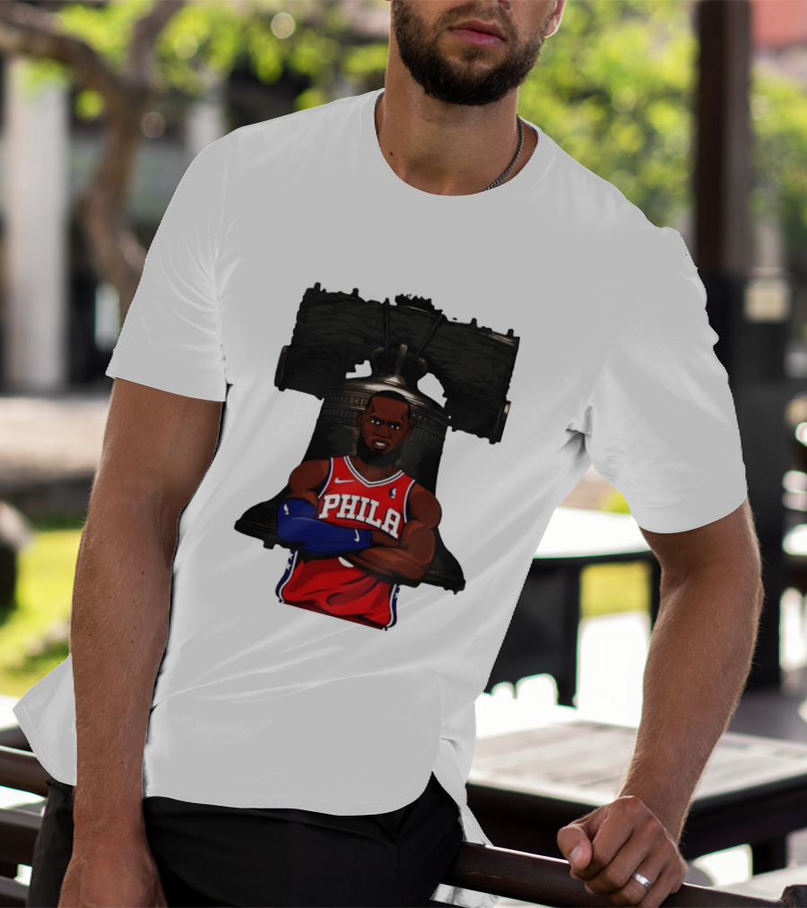 Philadelphia 76ers 2026 LeBron James Liberty Bell Basketball T-Shirt