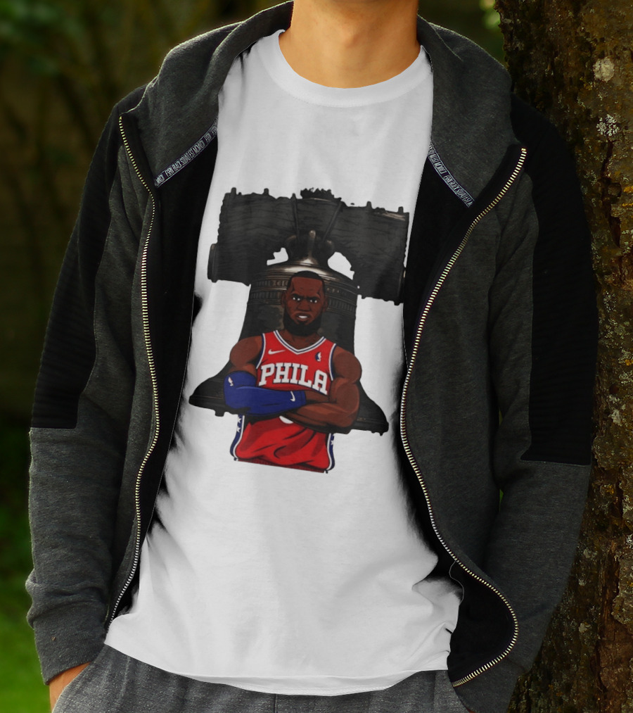Philadelphia 76ers 2026 LeBron James Liberty Bell Basketball T-Shirt