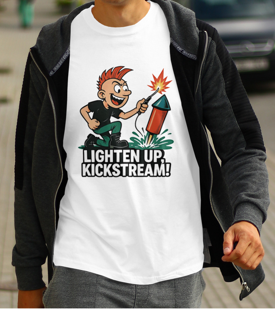 Lighten Up Kickstream Fireworks Rocket Blast T-Shirt