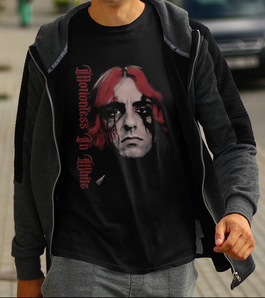 Motionless In White Vinny Decades Black Metal Face Paint Red Hair T-Shirt
