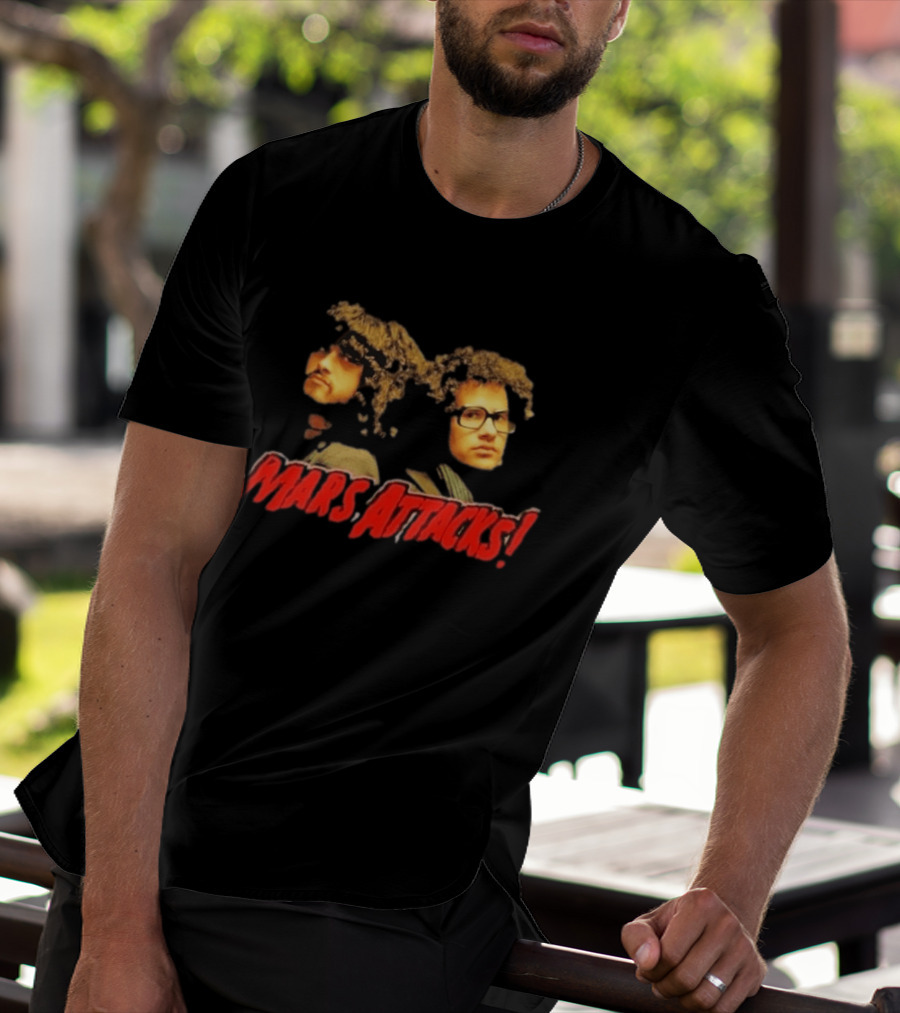Omar Rodríguez López Cedric Bixler Zavala Mars Attacks Collaboration T-Shirt