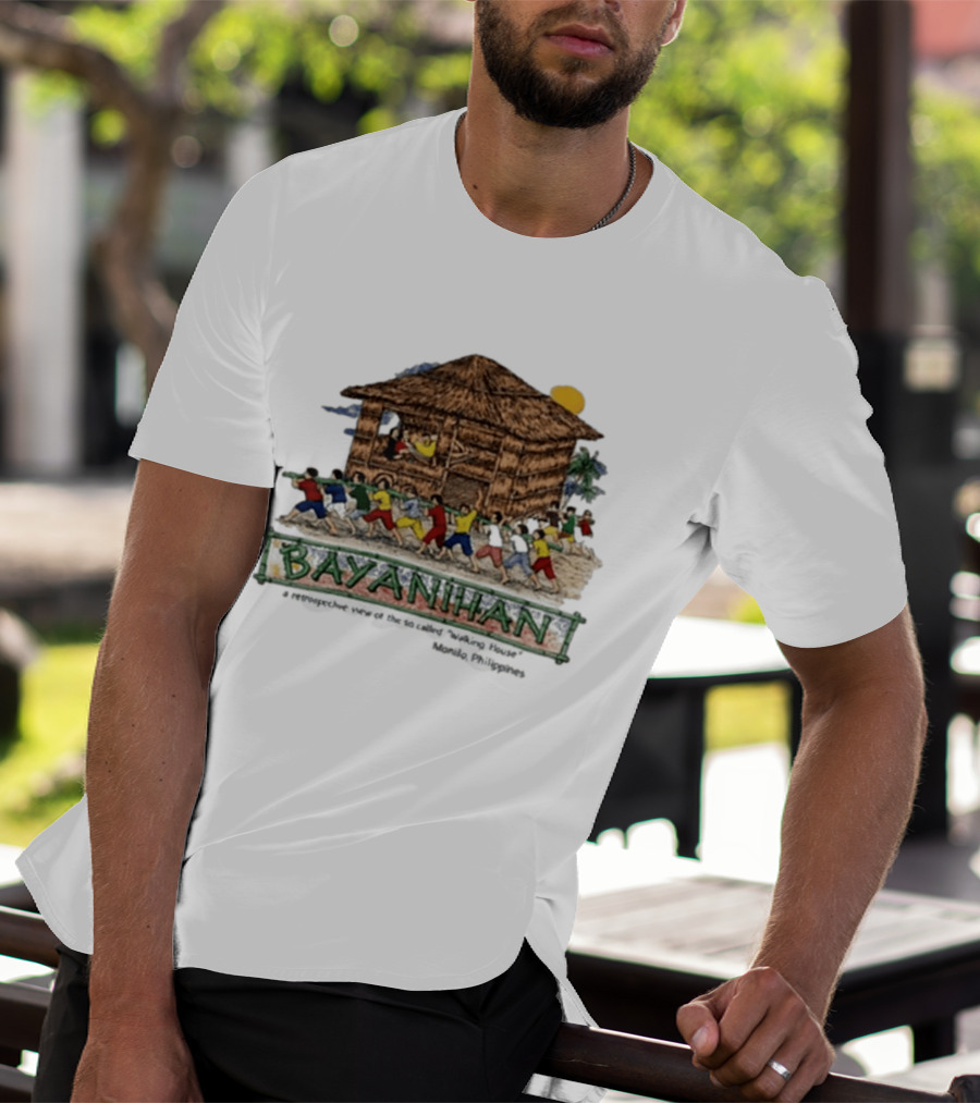 Bayanihan Retrospective View Carrying The Walking House Manila Philippines T-Shirt