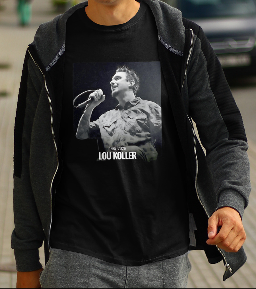 1967 2026 Lou Koller Microphone Plaid Black And White T-Shirt