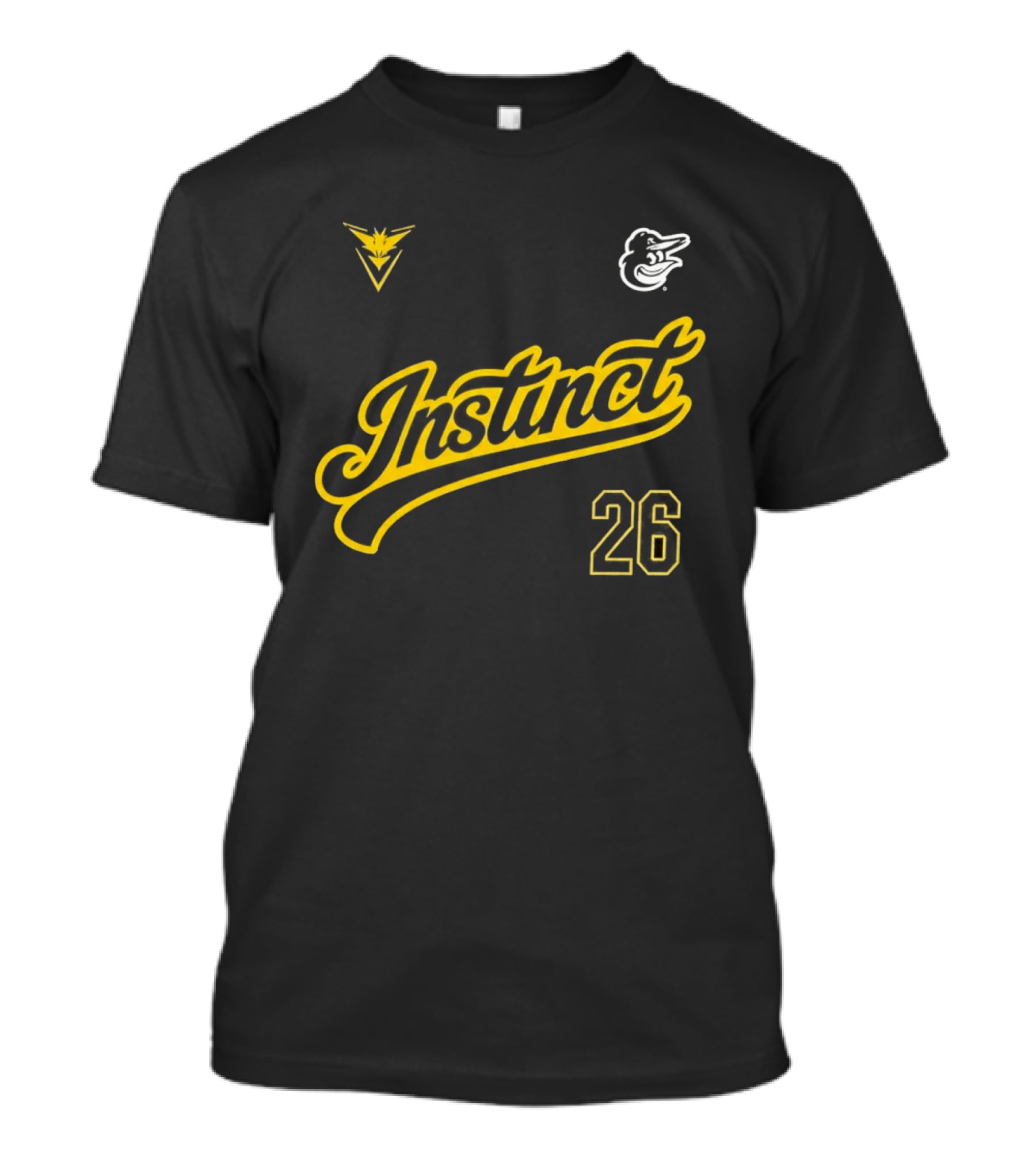 2026 Instinct Orioles Pokémon GO Night Team Yellow 26 T-Shirt