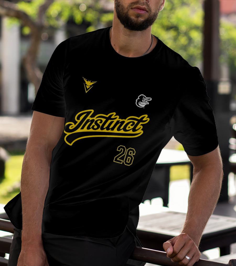 2026 Instinct Orioles Pokémon GO Night Team Yellow 26 T-Shirt