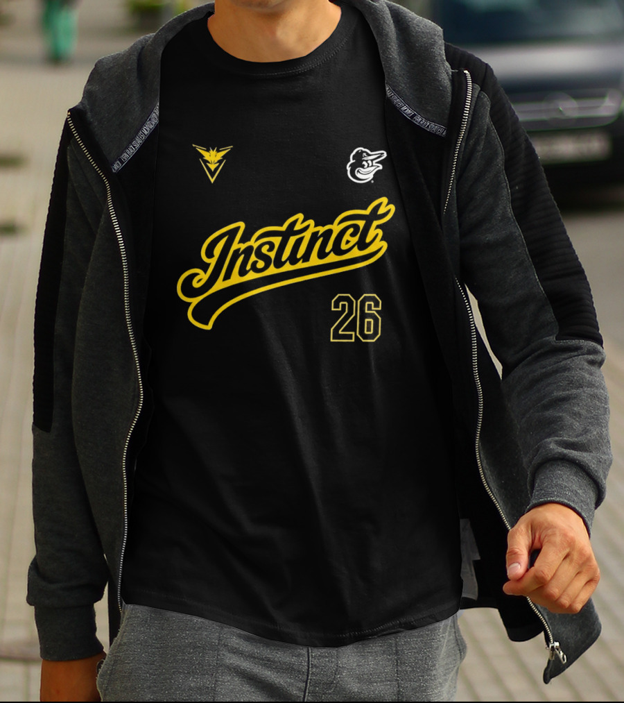 2026 Instinct Orioles Pokémon GO Night Team Yellow 26 T-Shirt