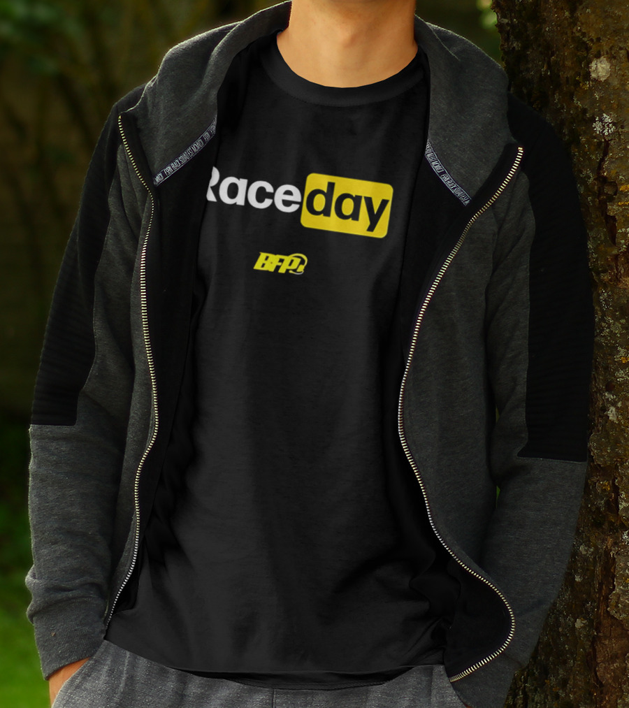 BFP Raceday Bold White Yellow Racing T-Shirt