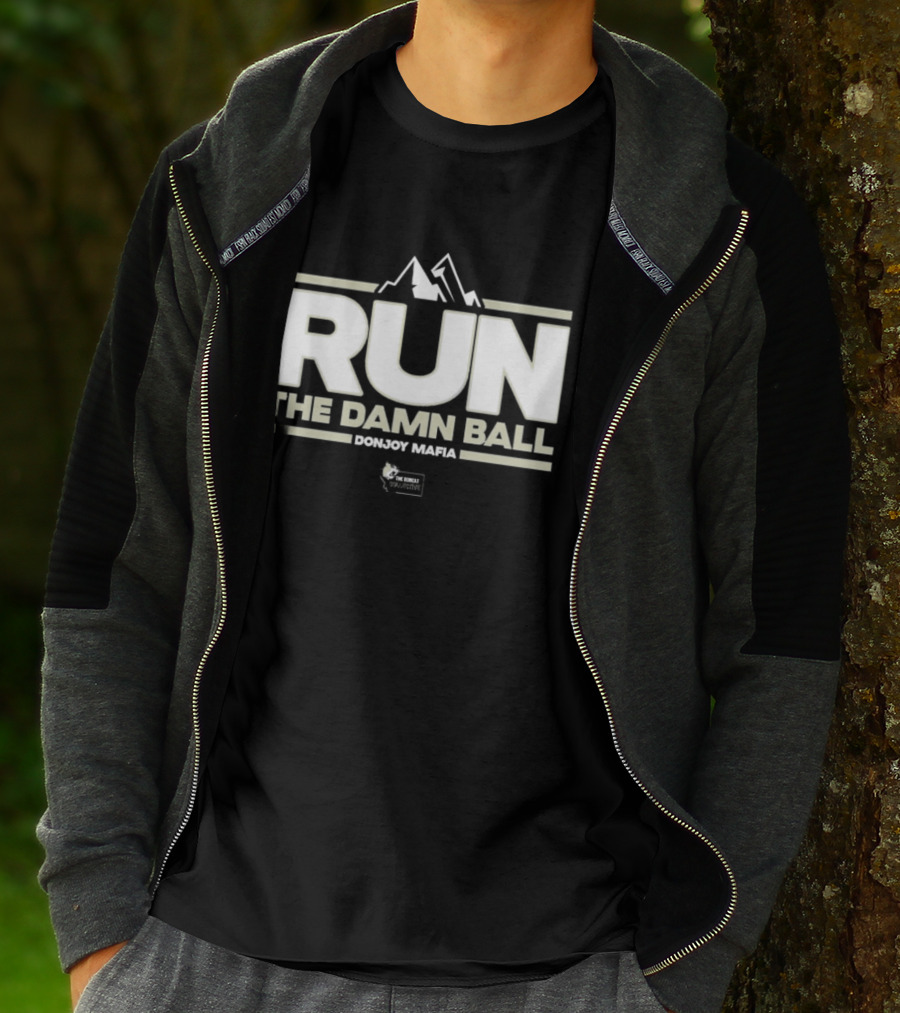 RUN THE DAMN BALL Bobcat Collective Montana Football T-Shirt