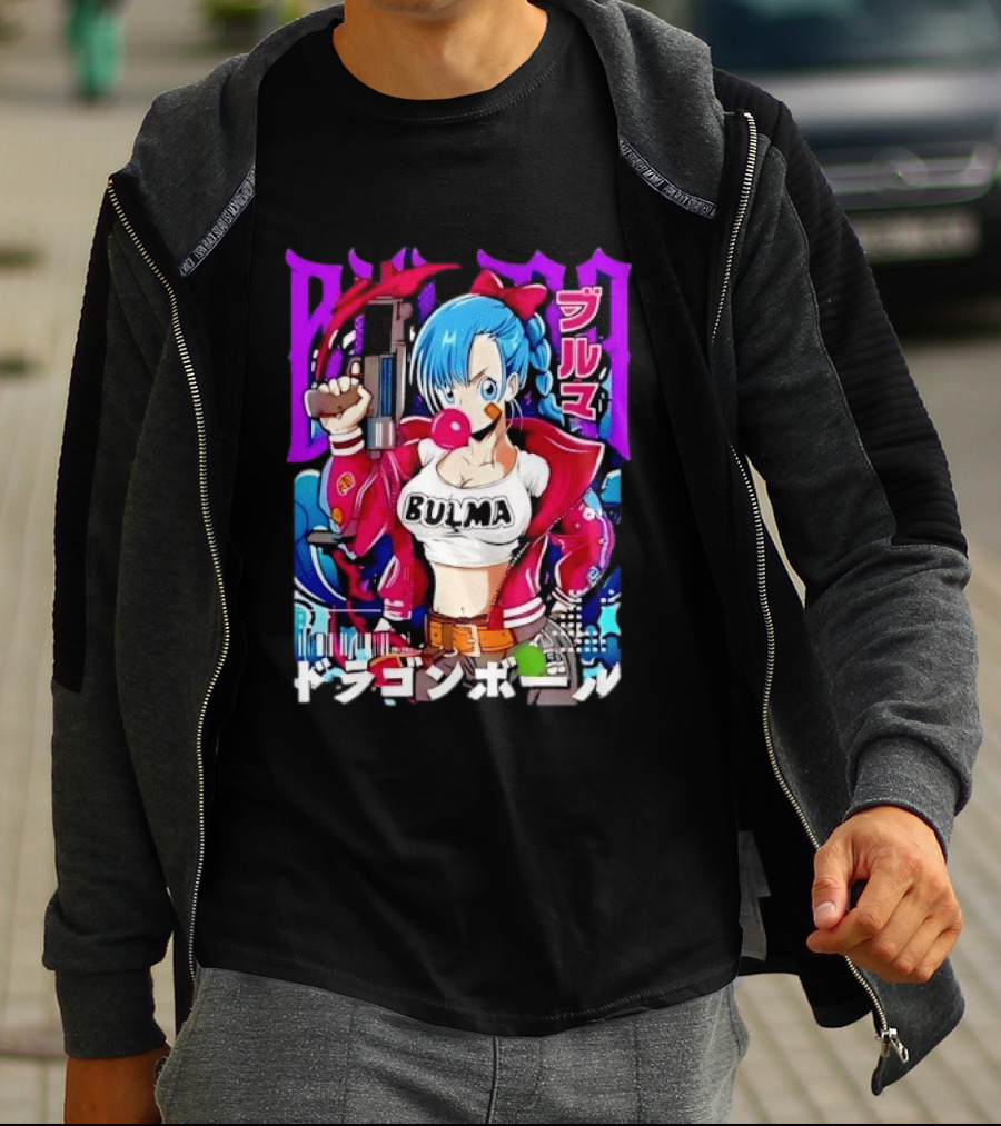 Bulma Dragon Ball Bulma Anime Manga Character Japan Kanji Street T-Shirt