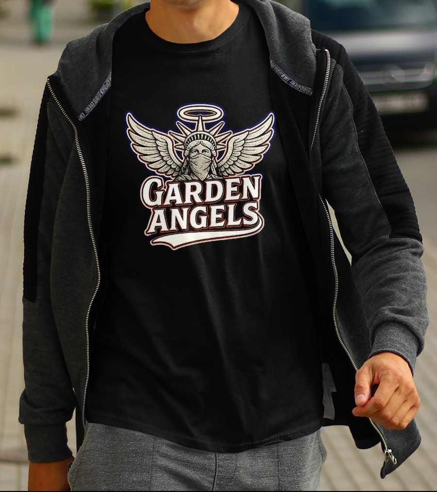 Garden Angels Winged Statue Of Liberty Halo T-Shirt