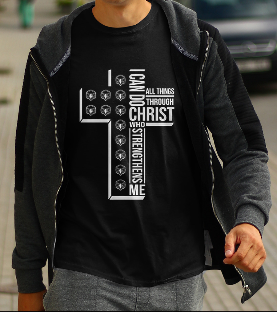 Canyon Ridge Middle School I Can Do All Things Through Christ Who Strengthens Me Cross T-Shirt