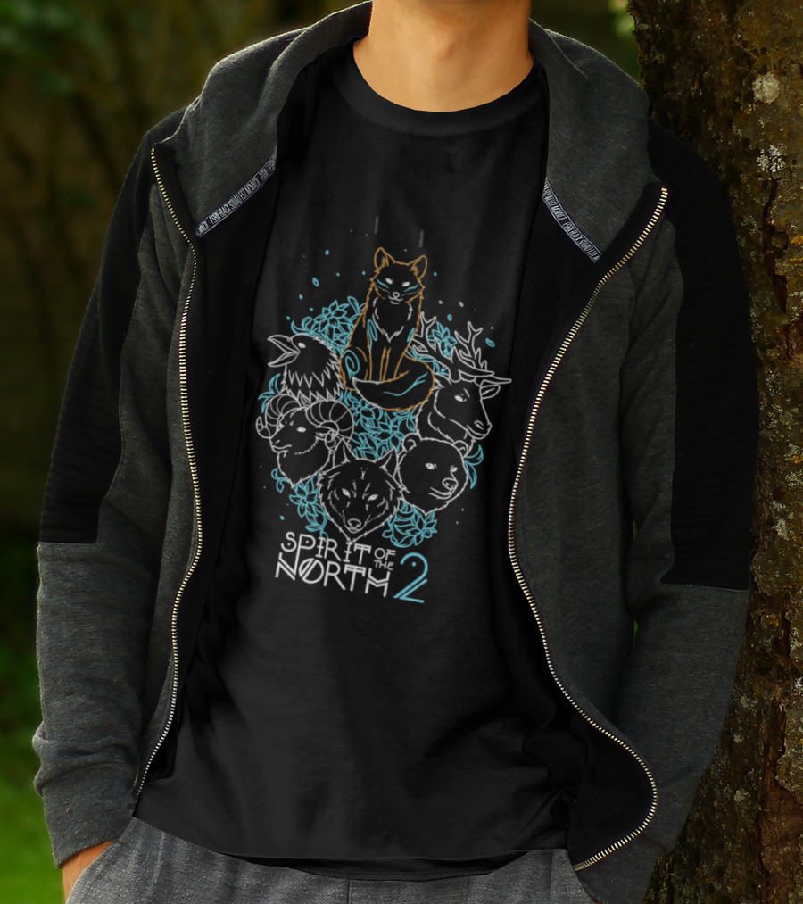 Spirit Of The North 2 Guardian Spirits Animal Circle T-Shirt