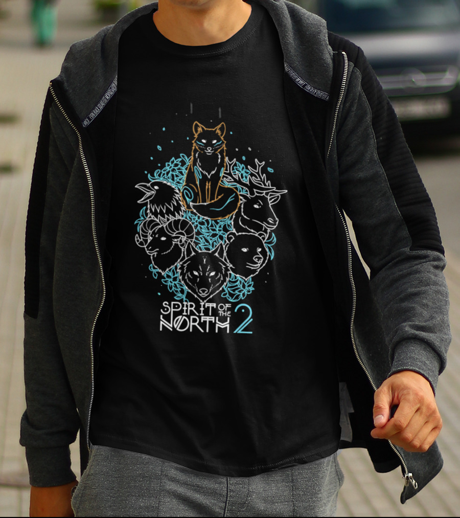 Spirit Of The North 2 Guardian Spirits Animal Circle T-Shirt