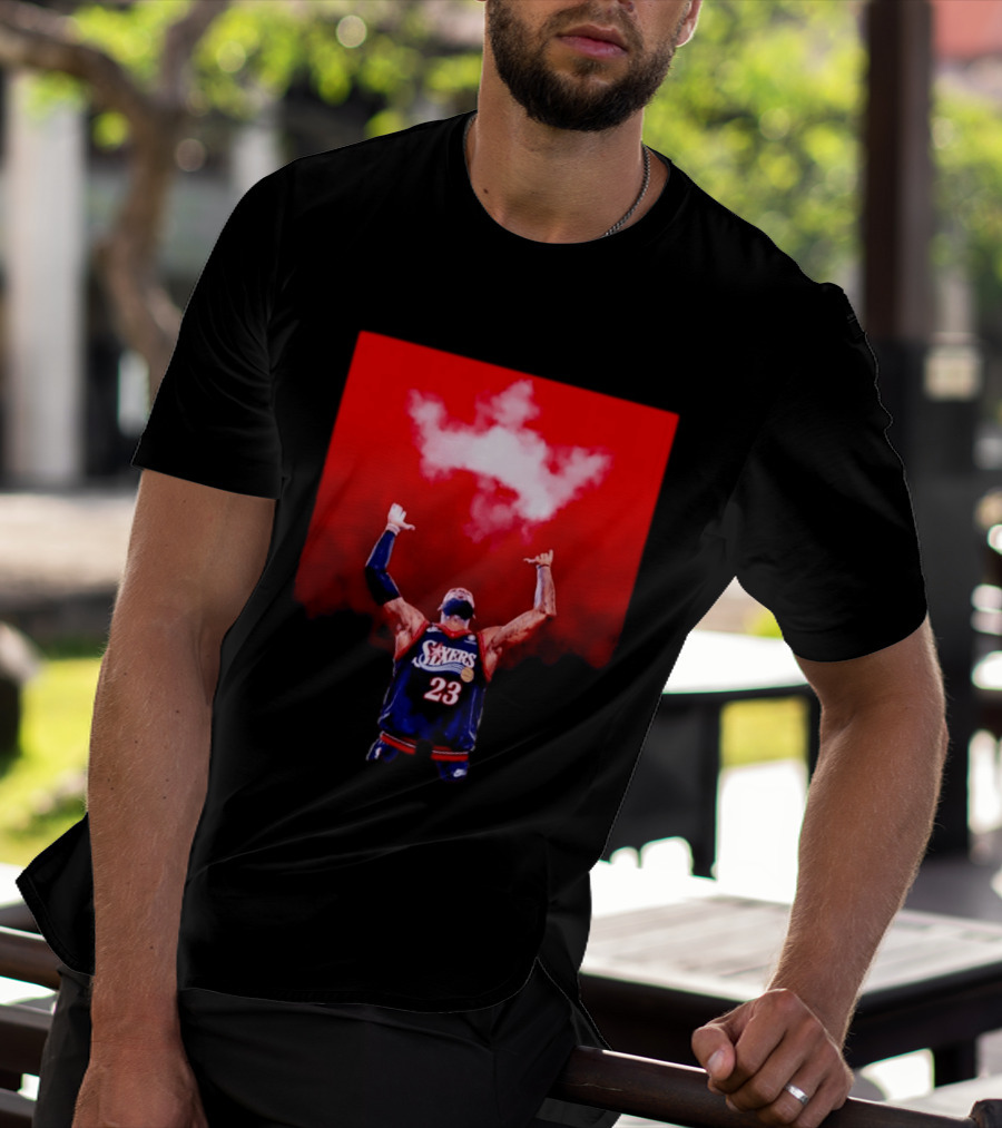Philadelphia 76ers LeBron James Number 23 Cloud Crown T-Shirt