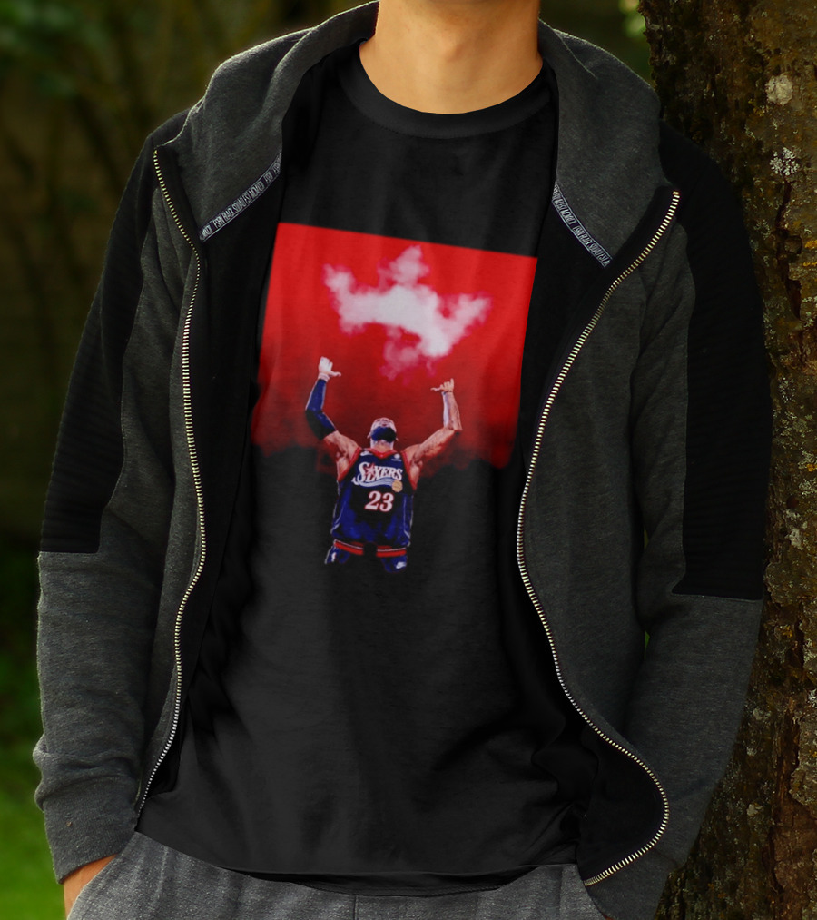 Philadelphia 76ers LeBron James Number 23 Cloud Crown T-Shirt