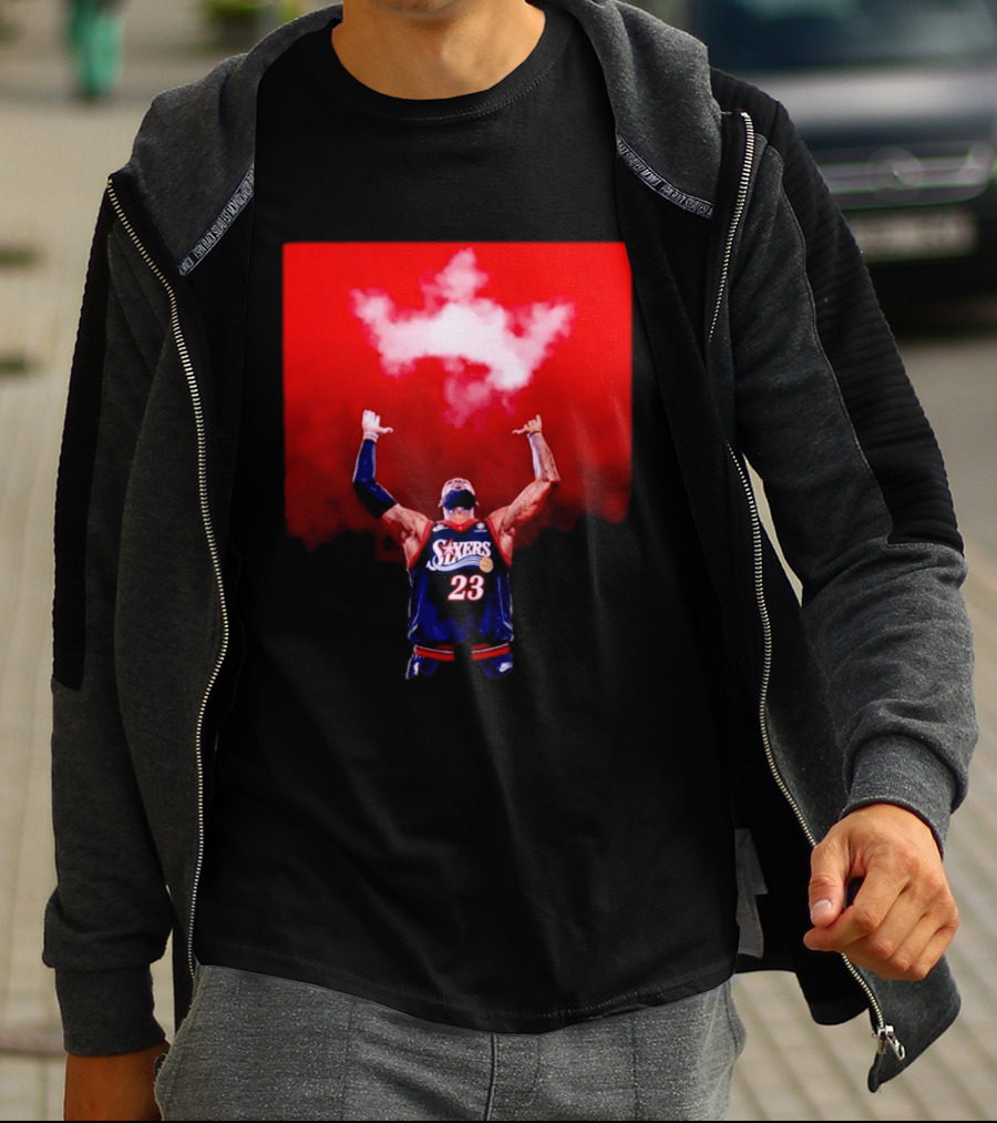 Philadelphia 76ers LeBron James Number 23 Cloud Crown T-Shirt